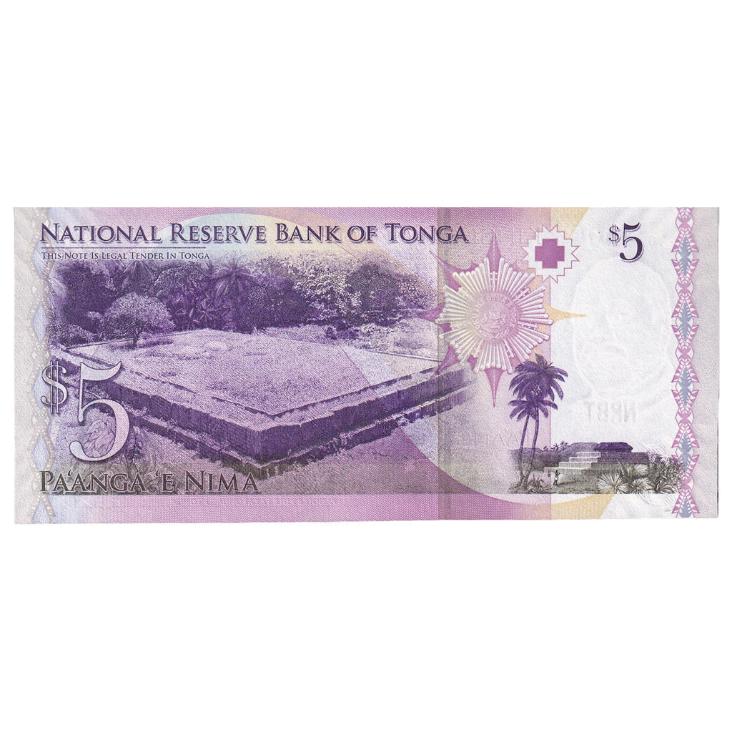 Banknot,
Tonga,
5 Pa'anga