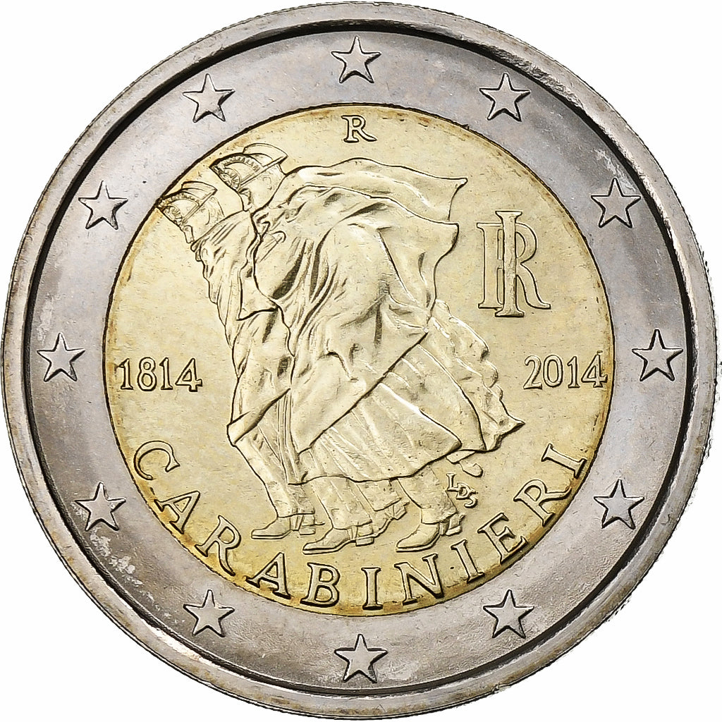 włoski,
2 euro,
Arma dei Carabinieri