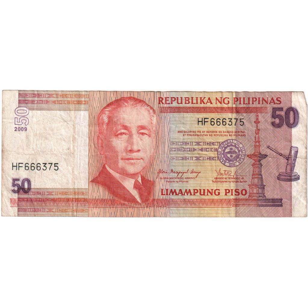 Filipiny,
50 piso,
2009