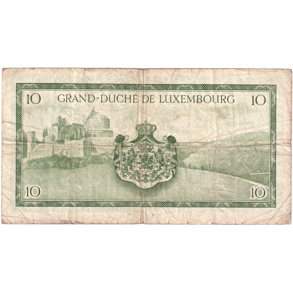 Luksemburg,
10 franków,
Bez daty (1954)