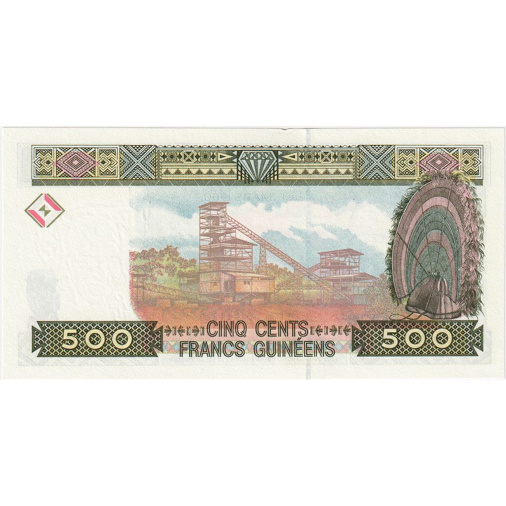 Gwinea,
500 franków,
UNC(65-70)