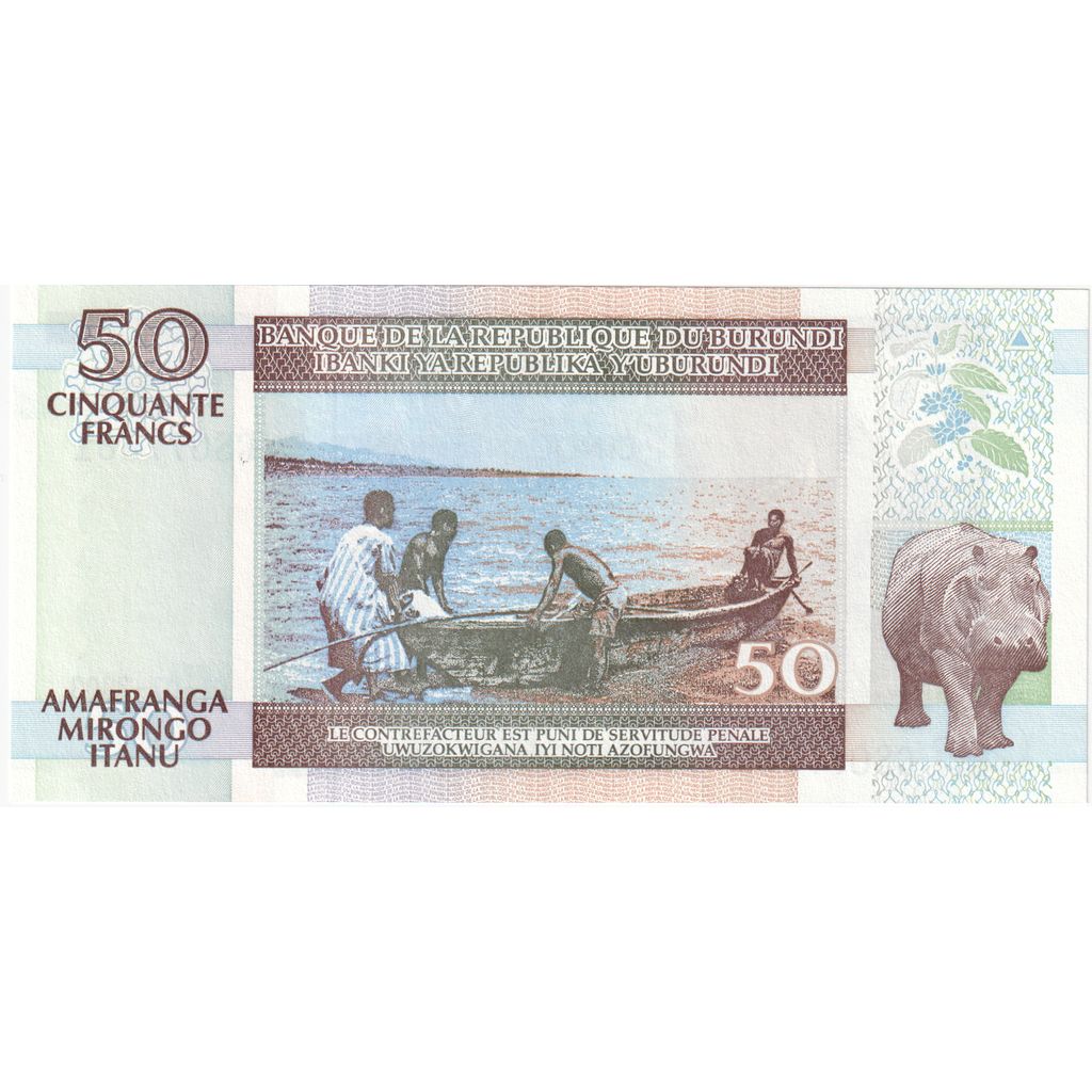 Burundi,
50 franków,
2003-07-01