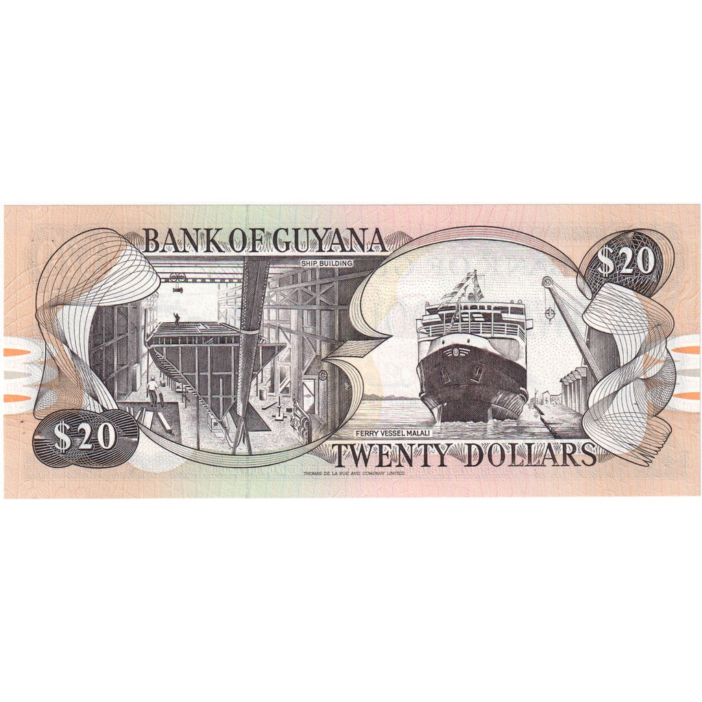 Gujana,
20 dolarów,
UNC(65-70)