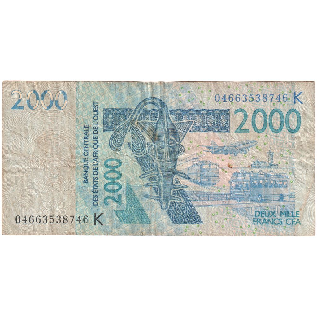 Państwa Afryki Zachodniej,
2000 franków,
VF(30-35)