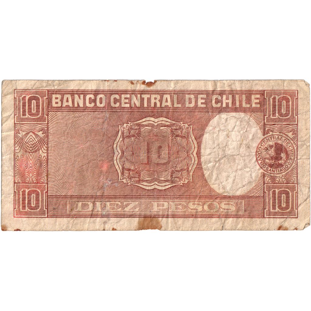 Chile,
10 peso = 1 kondor,
VF(20-25)