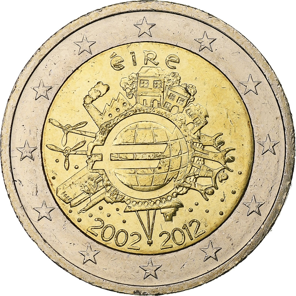 Irlandia - Republika,
2 euro,
Einführung in den Euro