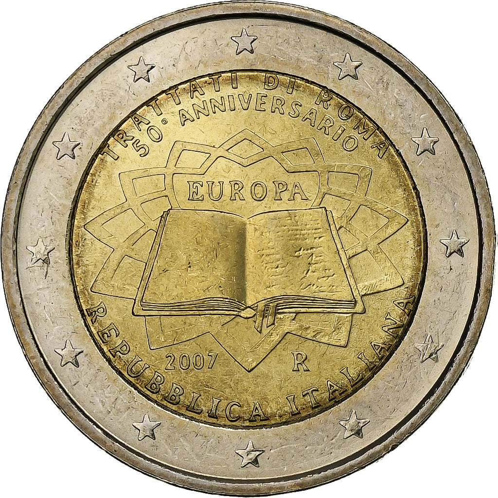 włoski,
2 euro,
Vertrag von Rom