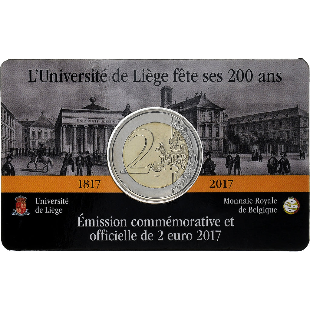Belgia,
2 euro,
200 Jahre – Universität Lüttich