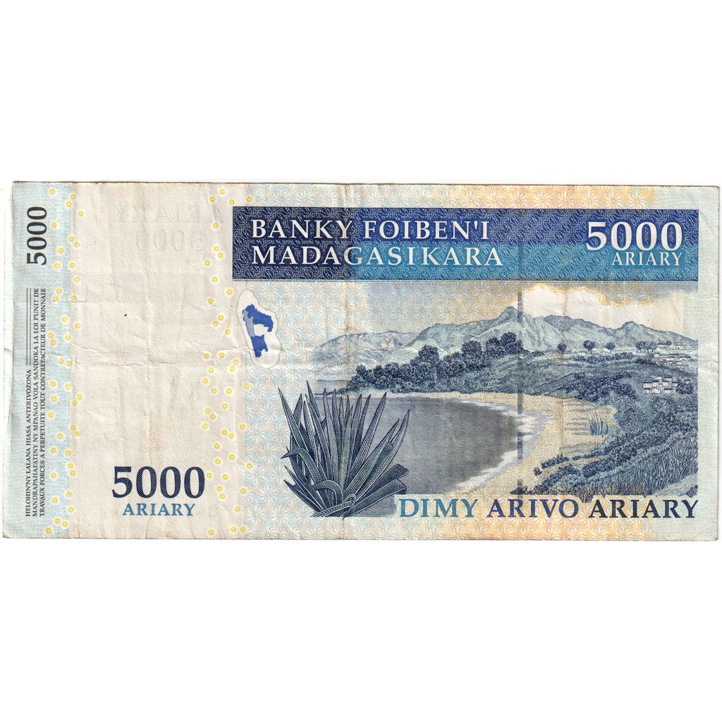Madagaskar,
5000 ariarów,
WF(40-45)