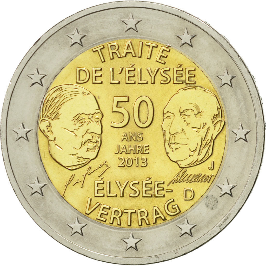 Niemcy,
2 euro,
Traité de l'Elysée