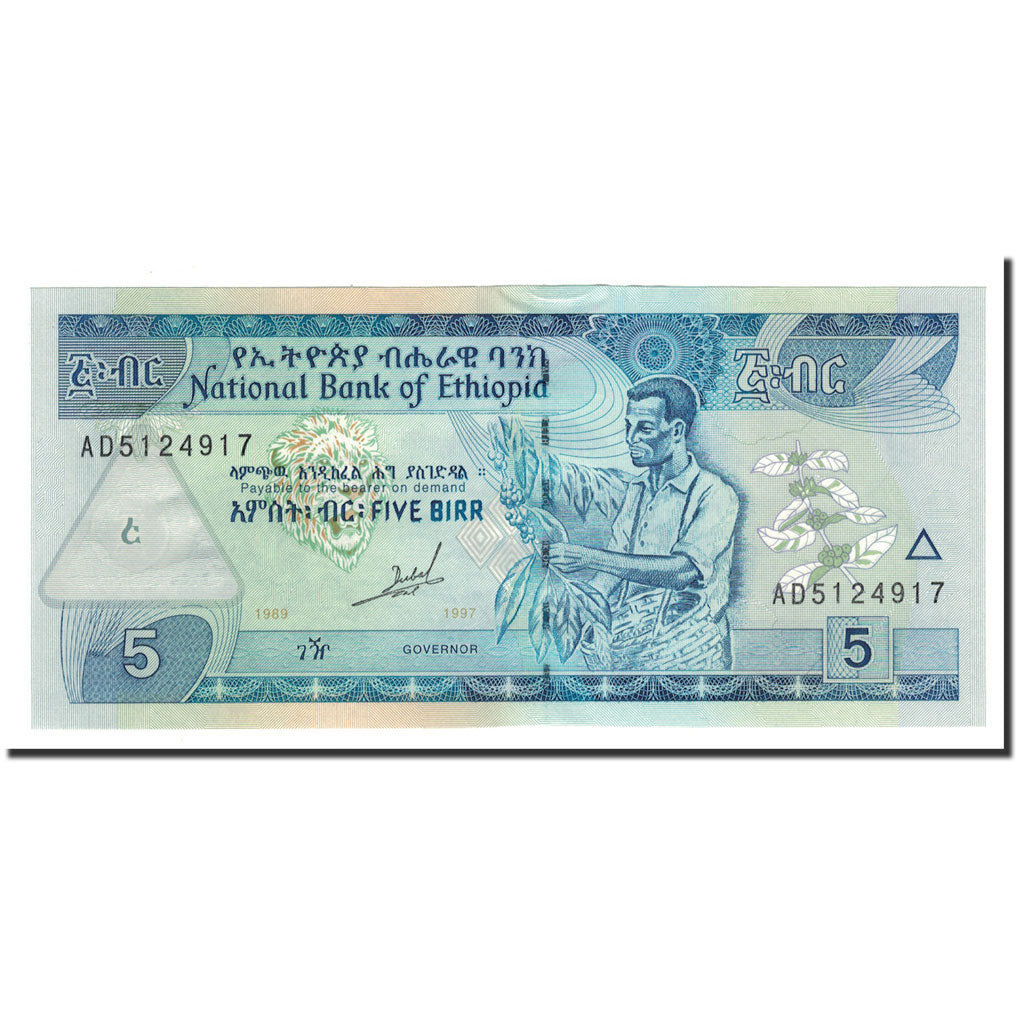 Banknot,
Etiopia,
5 Birr