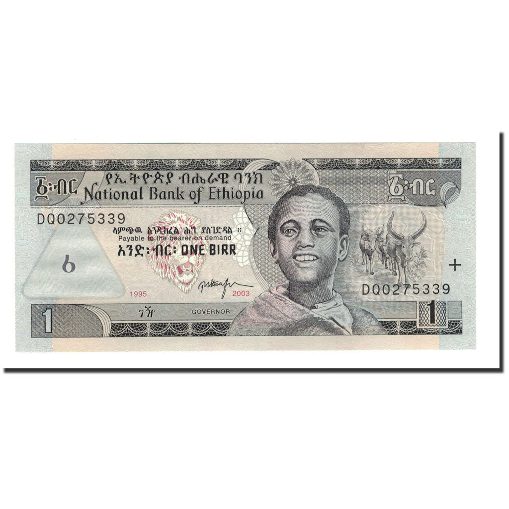 Banknot,
Etiopia,
1 Birr