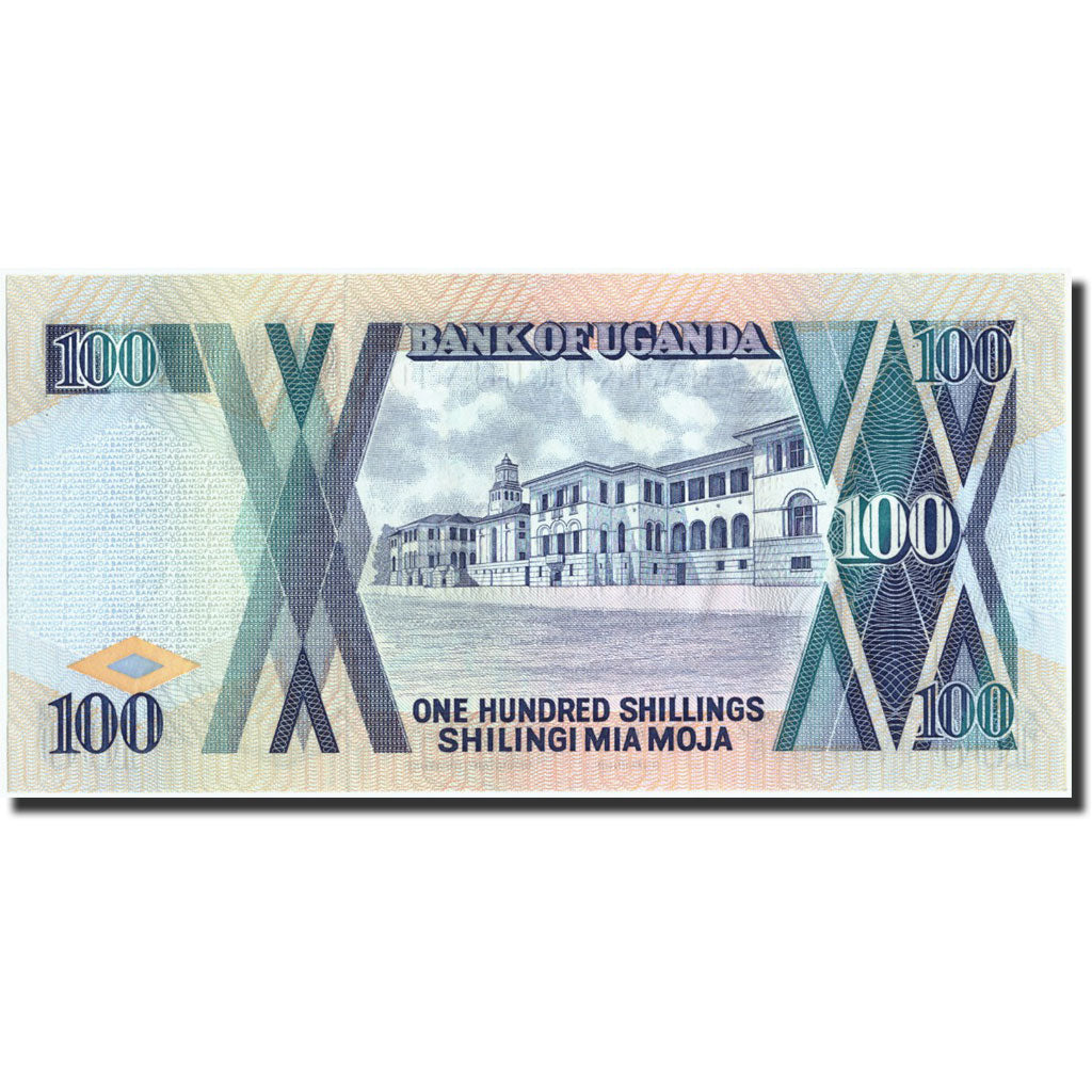 Banknot,
Uganda,
100 szylingów