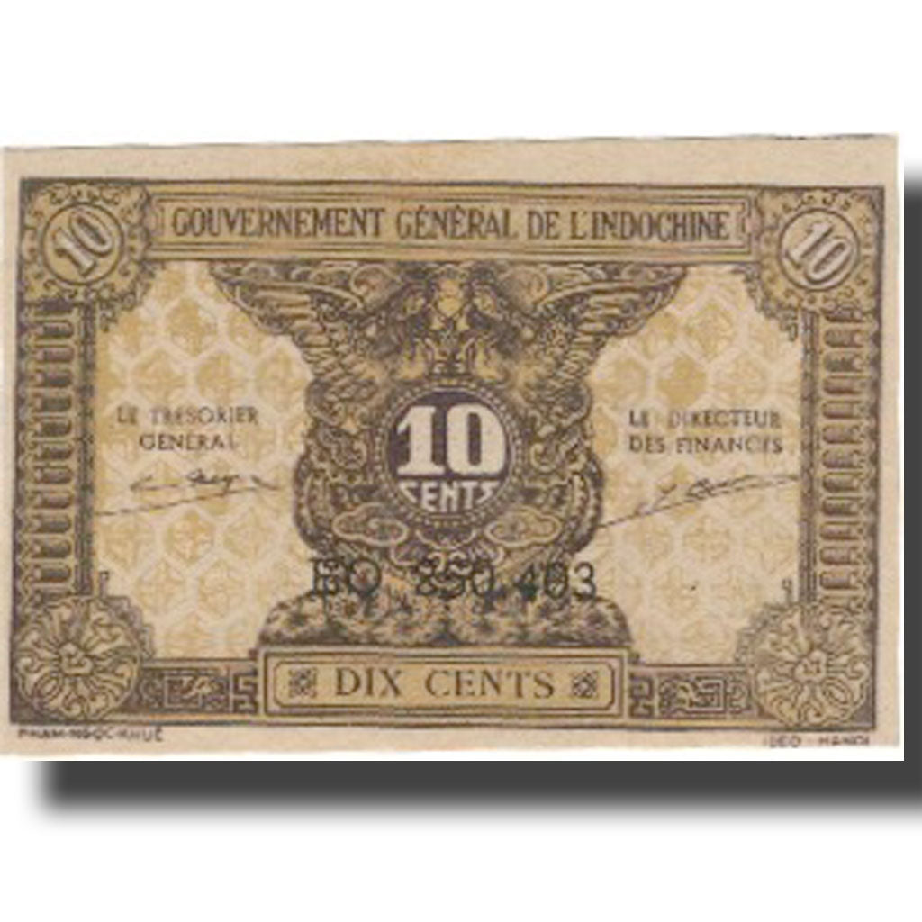 Banknot,
INDOCHINA FRANCUSKA,
10 centów