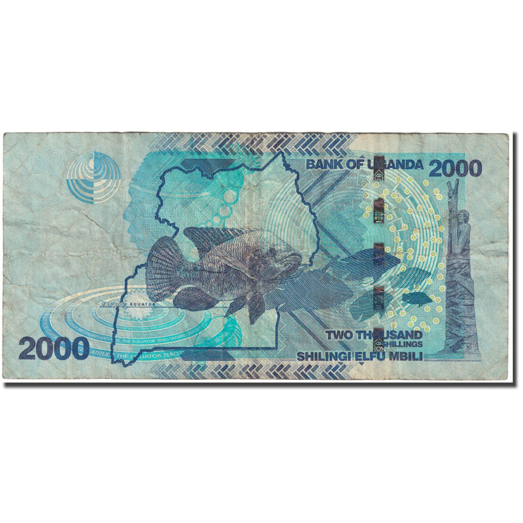Banknot,
Uganda,
2000 szylingów