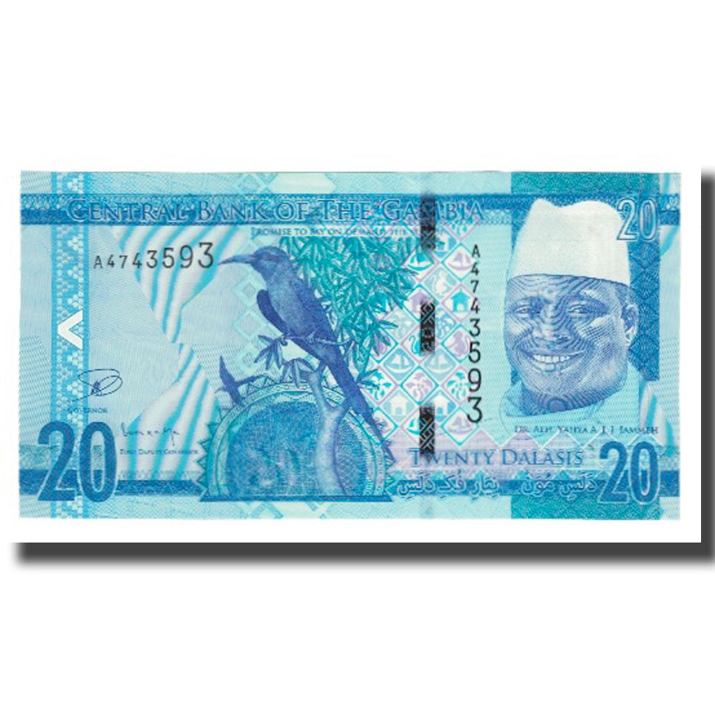 Banknot,
Gambia,
20 Dalasis