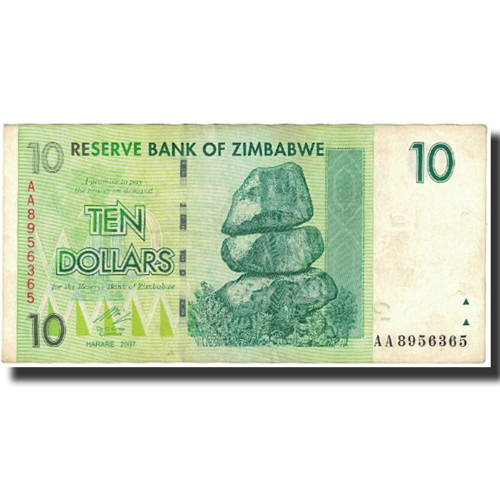 Banknot,
Zimbabwe,
10 dolarów