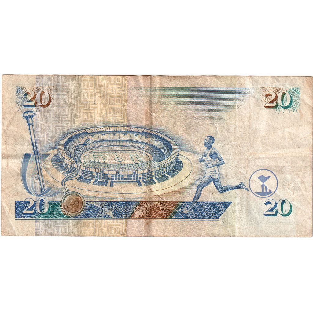 Kenia,
20 szylingów,
1996