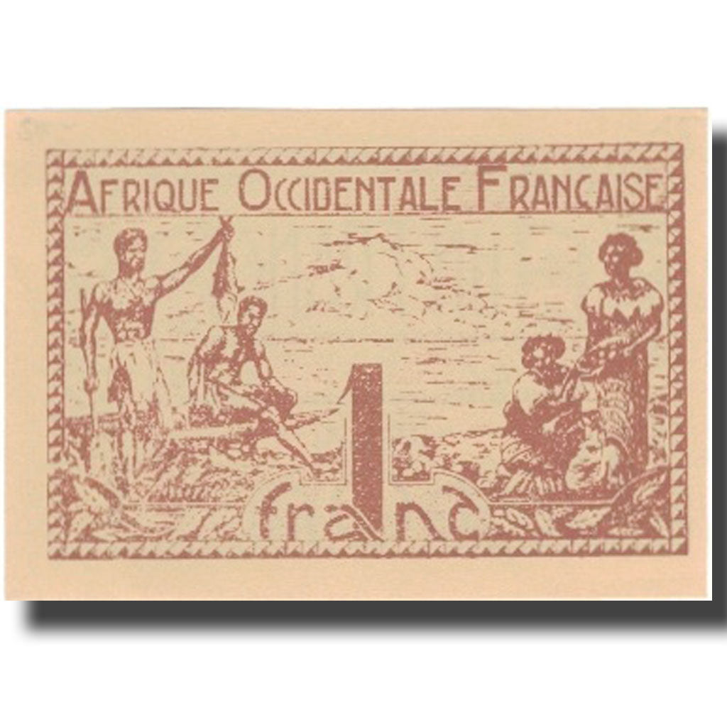 Banknot,
Francuska Afryka Zachodnia,
1 frank