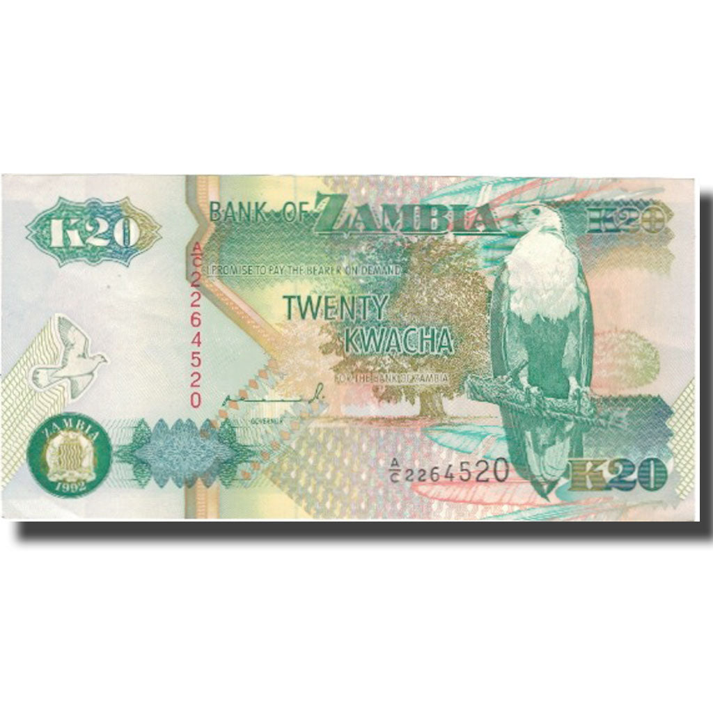 Banknot,
Zambia,
20 Kwacha