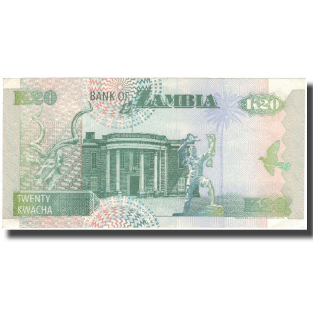 Banknot,
Zambia,
20 Kwacha