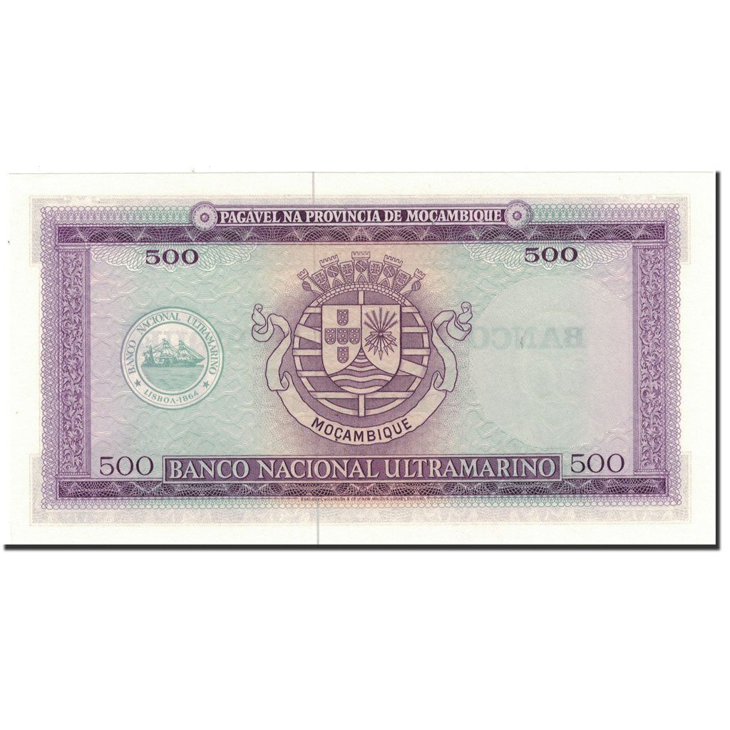 Banknot,
Mozambik,
500 escudo