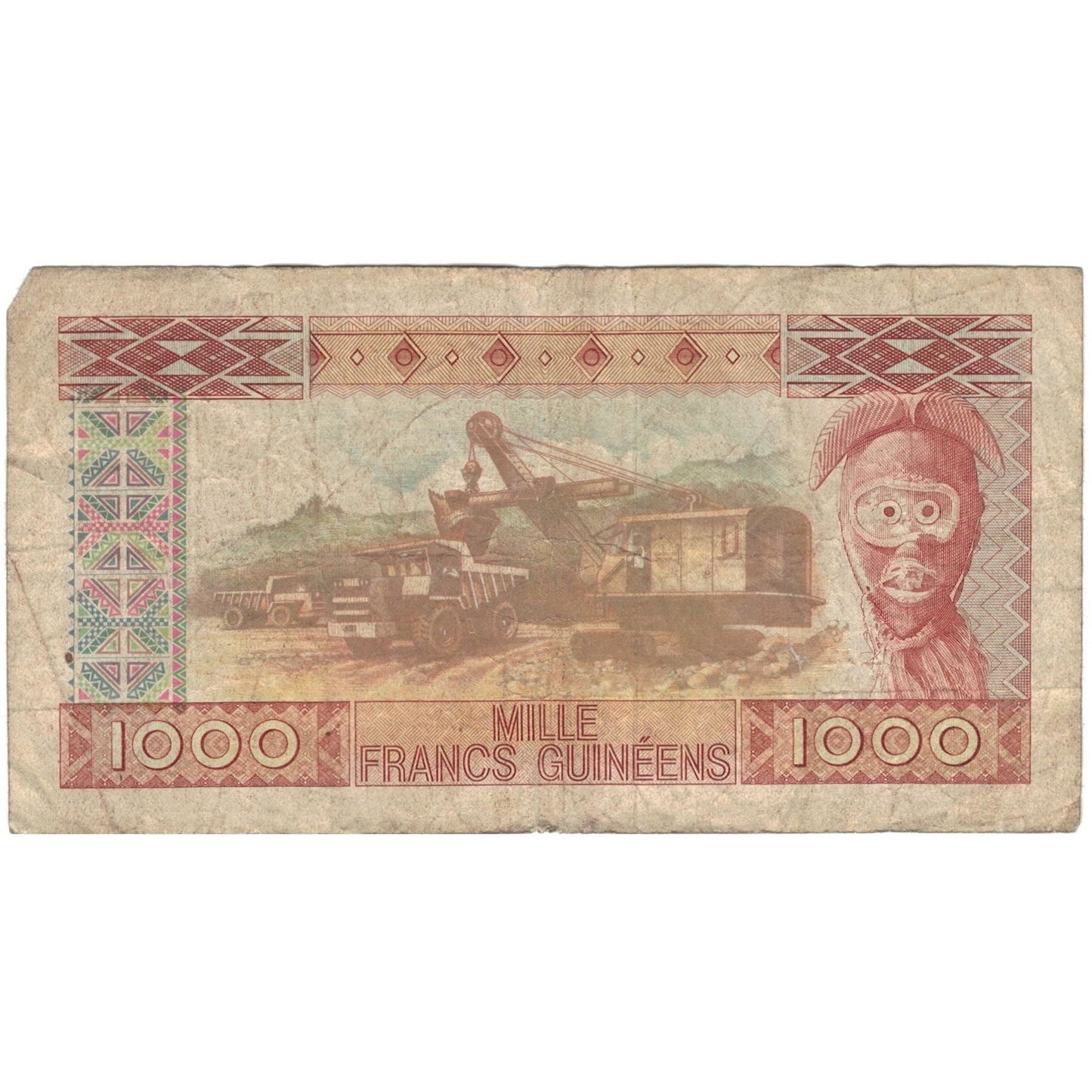 Banknot,
Gwinea,
1000 franków