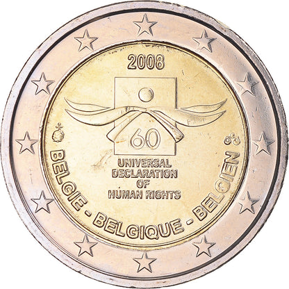 Belgia, 
  
  2 euro, 
  
  60 Jahre nach der Erklärung der allgemeinen Menschenrechte des Menschen