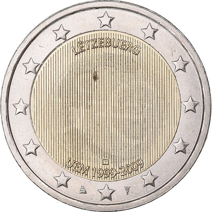 Luksemburg, 
  
  2 euro, 
  
  10. Jahrestag der Europäischen Währungsunion