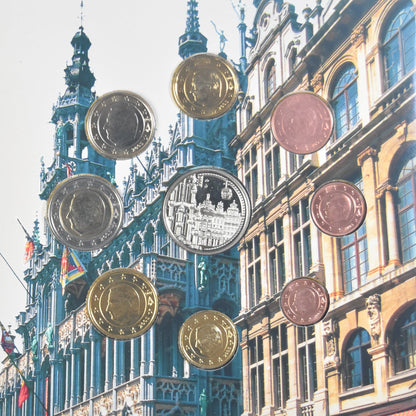 Belgia, 
  
  1 cent za 2 euro, 
  
  Zestaw Euro - Grand'Place de Bruxelles