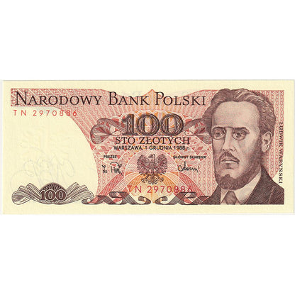 Banknot, 
  
  Polska, 
  
  100 złotych