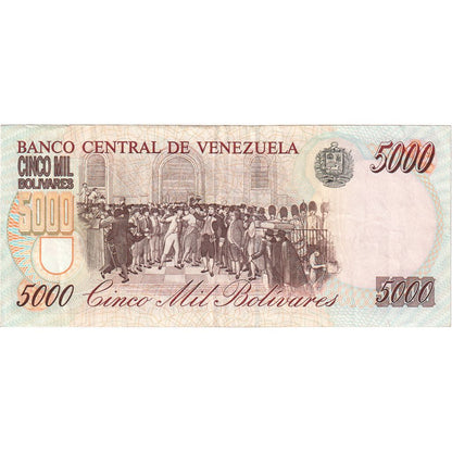 Wenezuela, 
  
  5000 boliwarów, 
  
  1997
