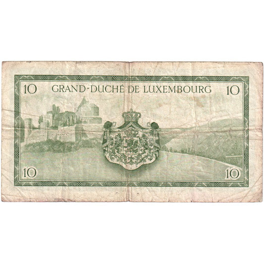 Luksemburg, 
  
  10 franków, 
  
  Bez daty (1954)