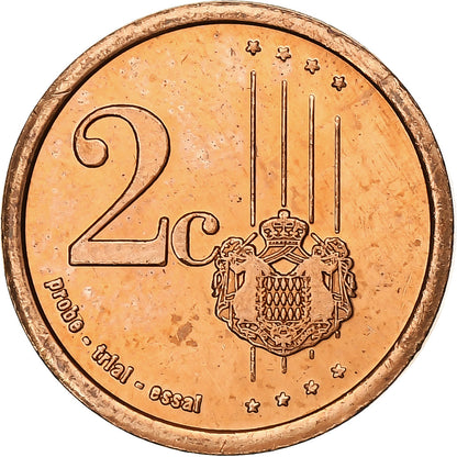 Monako, 
  
  2 eurocenty, 
  
  inoffizielle prywatne Münze