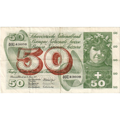 Szwajcaria, 
  
  50 Frankena, 
  
  15.01.1969