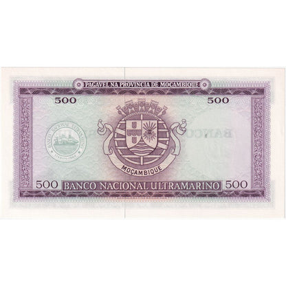 Mozambik, 
  
  500 escudo, 
  
  22.03.1967