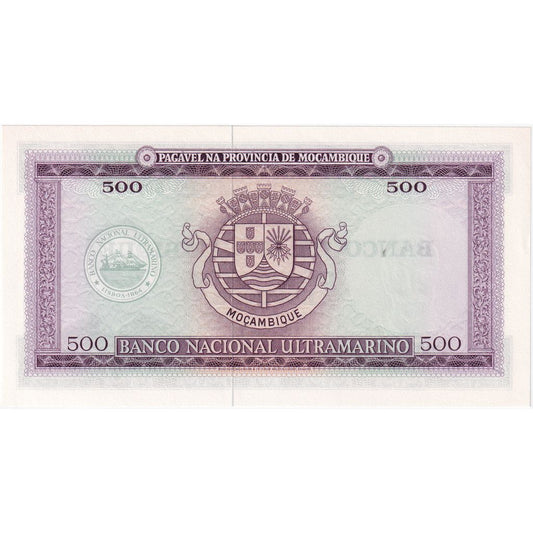 Mozambik, 
  
  500 escudo, 
  
  22.03.1967