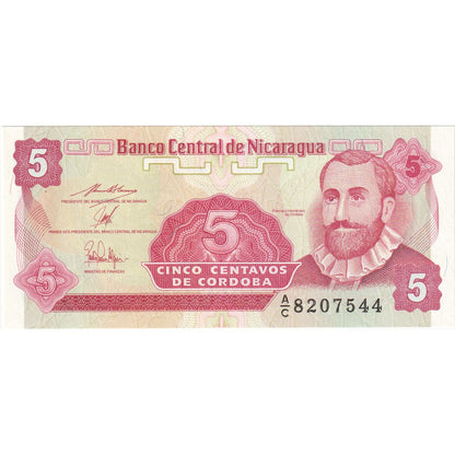 Nikaragua, 
  
  5 centavos, 
  
  UNC(65-70)