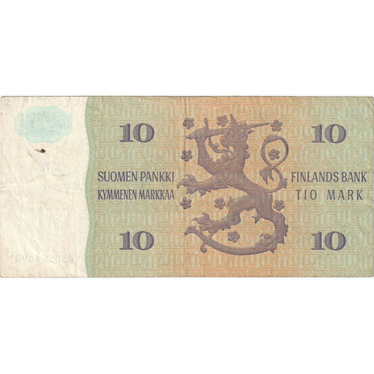 Finlandia, 
  
  10 Markkaa, 
  
  WF(40-45)