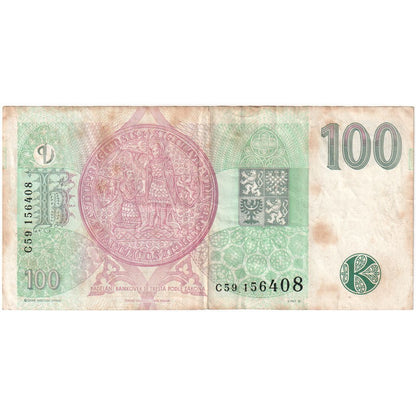 Czechy, 
  
  100 koron, 
  
  VF(30-35)