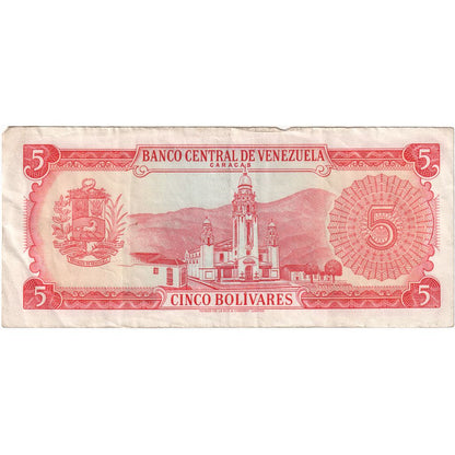 Wenezuela, 
  
  5 boliwarów, 
  
  29.01.1974
