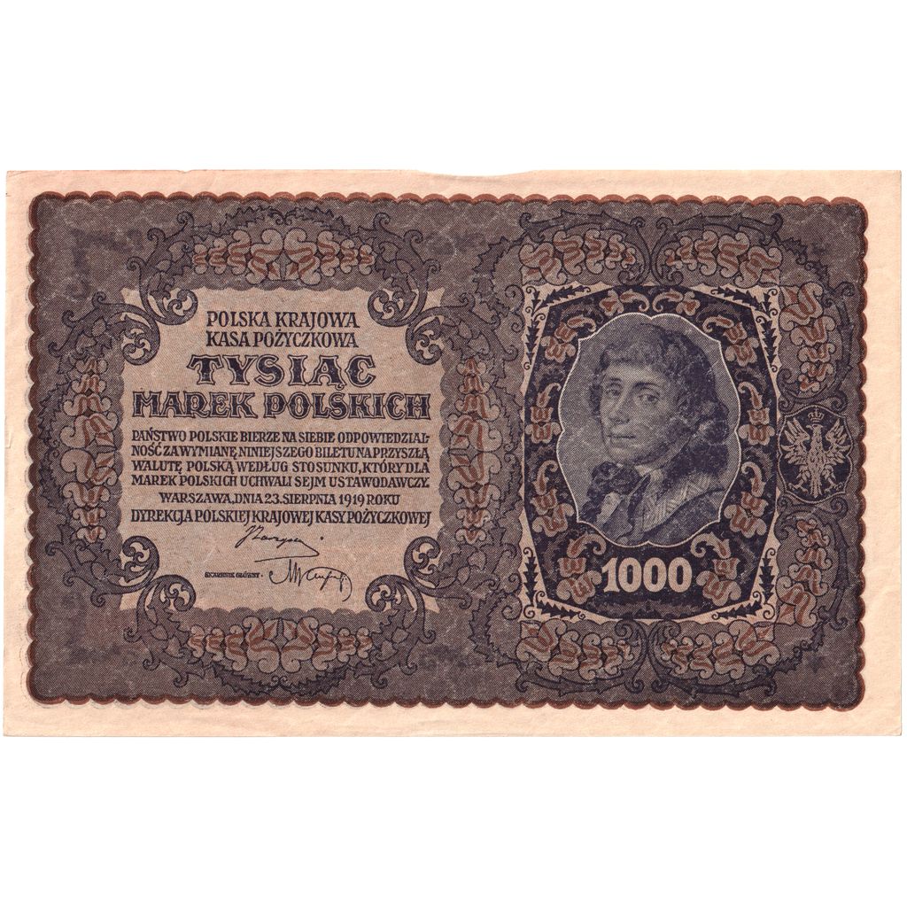 Polska, 
  
  1000 Marka, 
  
  23.08.1919