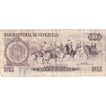 Wenezuela, 
  
  10 boliwarów, 
  
  1981-10-06