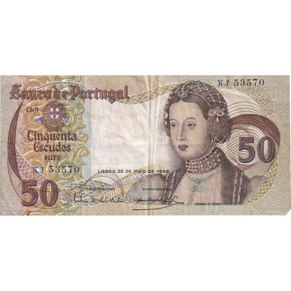 Portugalia, 
  
  50 escudo, 
  
  1968