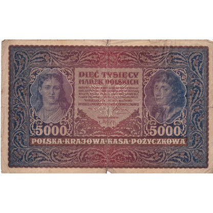 Polska, 
  
  5000 Marek, 
  
  1920