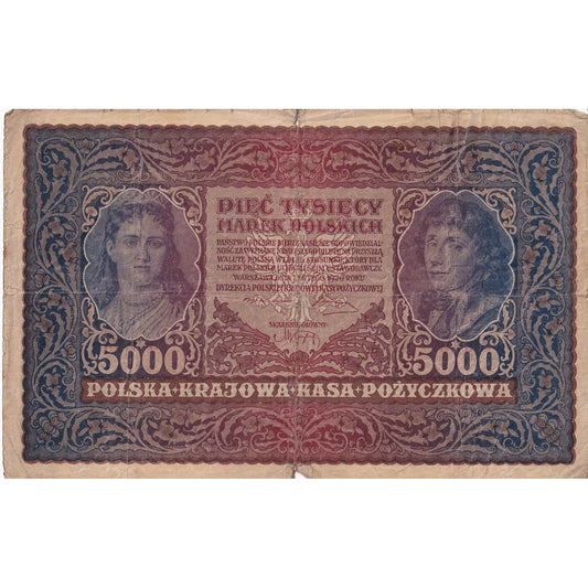Polska, 
  
  5000 Marek, 
  
  1920
