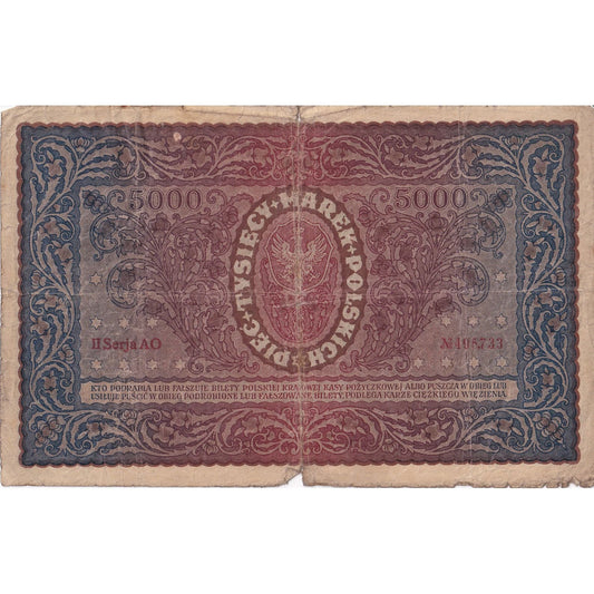Polska, 
  
  5000 Marek, 
  
  1920