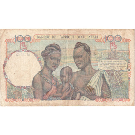 Francuska Afryka Zachodnia, 
  
  100 franków, 
  
  1946