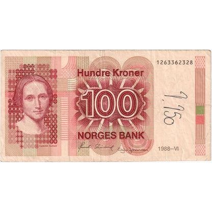 Norwegia, 
  
  100 koron, 
  
  VF(20-25)