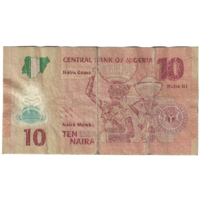 Banknot, 
  
  Nigeria, 
  
  10 Naira